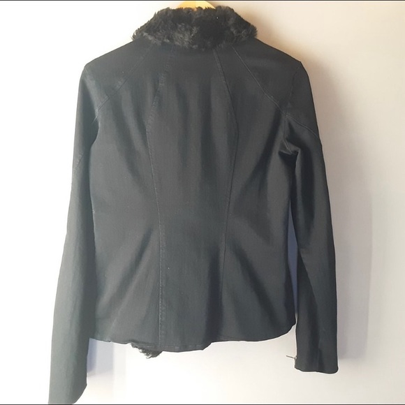 Helmut Lang Moto cotton leather shearling jacket - Picture 8 of 16